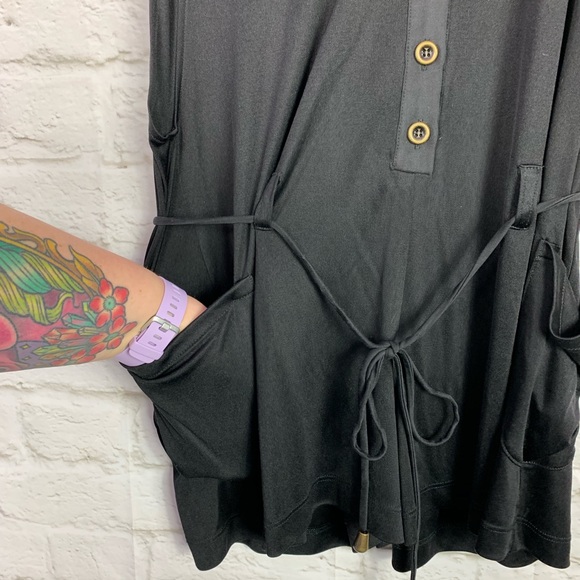 Society For Rational Dress Silk Black Belt Romper - Picture 4 of 8